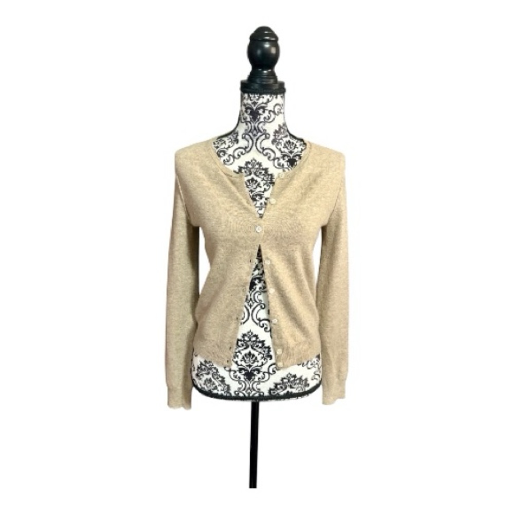 J. CREW Beige Cashmere Blend Cardigan